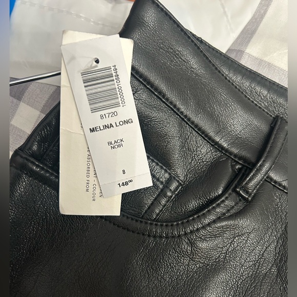 Wilfred the Melina pants high waisted faux leather‎ women’s size 8 black color - Picture 3 of 6